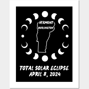 Vermont Total Solar Eclipse 2024 Posters and Art